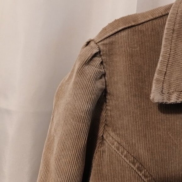 GUESS JEANS Corduroy Double Breasted Jacket Coat womens XS Khaki Beige button up - Picture 6 of 12